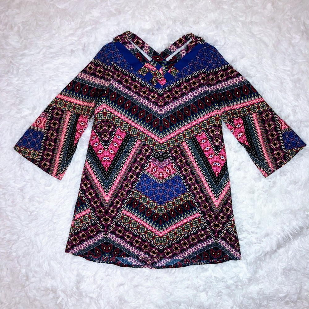 Gianni Bini Girls’ Size 5 Dress- Vivid Bold Prints